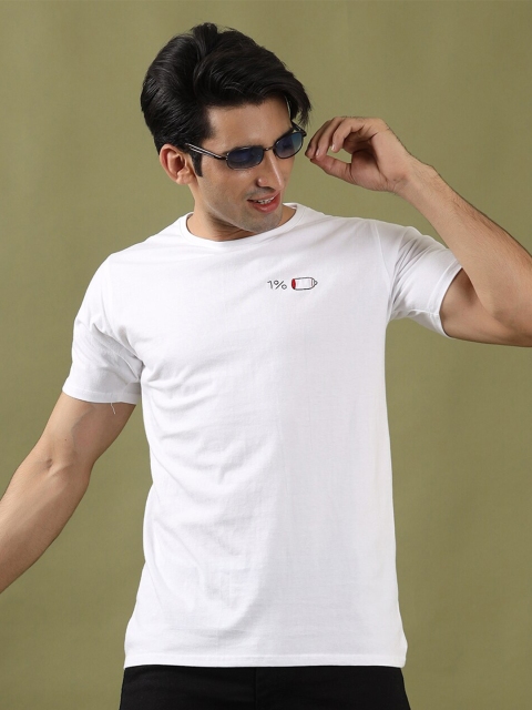 Tistabene Men White Solid T-shirt