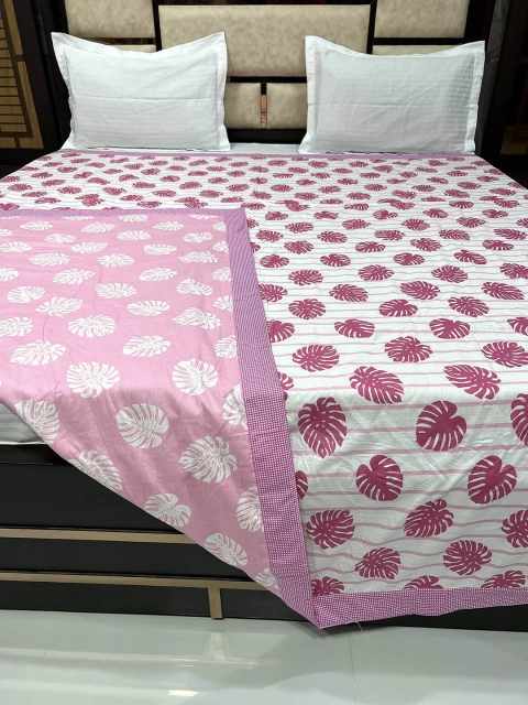 Pure Decor Unisex TC 233 Pink Cotton Double Bed Reversible Blankets Quilts and Dohars
Pure Decor Unisex TC 233 Pink Cotton Double Bed Reversible Blankets Quilts and Dohars