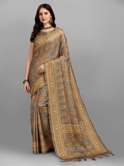 Fashionuma Taupe & Beige Ethnic Motifs Silk Blend Saree
Fashionuma Taupe & Beige Ethnic Motifs Silk Blend Saree