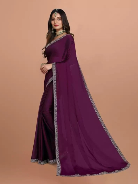 NPLASH FASHION Purple & Silver-Toned Embroidered Silk Cotton Ready to Wear Mysore Silk Saree
NPLASH FASHION Purple & Silver-Toned Embroidered Silk Cotton Ready to Wear Mysore Silk Saree