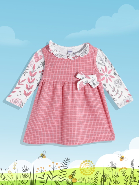 Moms Love Infant Girls Pink & White Pure Cotton Checked Checked Pinafore Dress with Bow
Moms Love Infant Girls Pink & White Pure Cotton Checked Checked Pinafore Dress with Bow