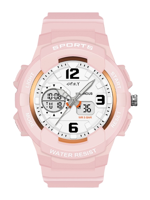 Spiky Unisex Kids Pink Printed Dial & Pink Straps Analogue and Digital Multi Function Automatic Watch, White
Spiky Unisex Kids Pink Printed Dial & Pink Straps Analogue and Digital Multi Function Automatic Watch, White