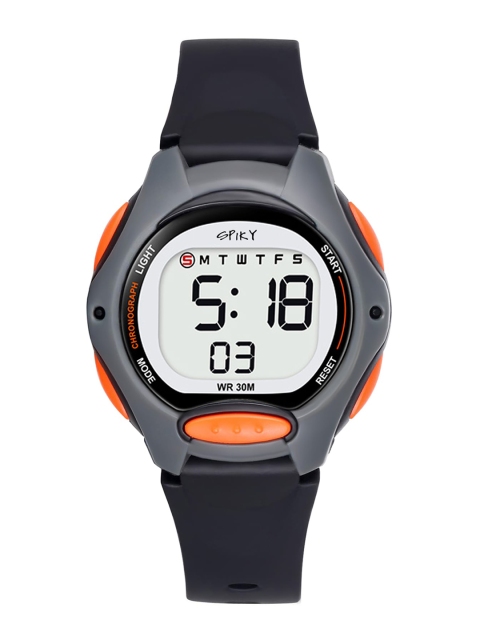 Spiky Unisex Kids Black Dial & Black Wrap Around Straps Digital Multi Function Automatic Watch
Spiky Unisex Kids Black Dial & Black Wrap Around Straps Digital Multi Function Automatic Watch