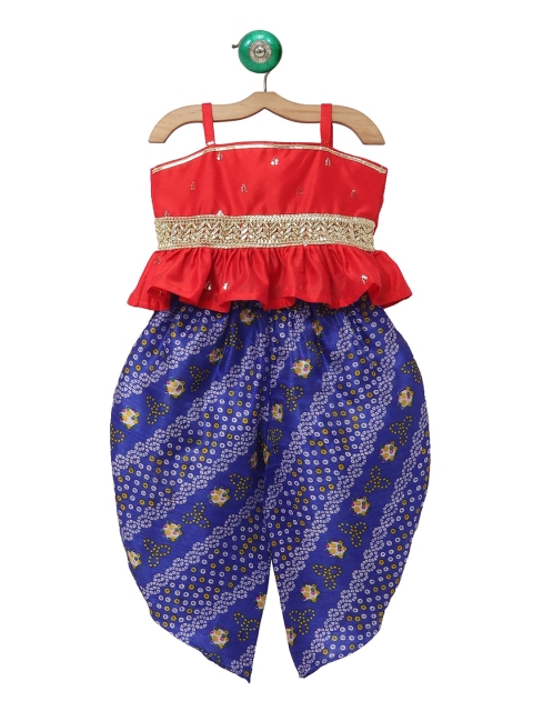 MANY FROCKS & Girls Red Ethnic Motifs Embroidered Empire Gotta Patti Top with Dhoti Pants
MANY FROCKS & Girls Red Ethnic Motifs Embroidered Empire Gotta Patti Top with Dhoti Pants