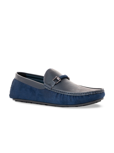 Khadims Men Navy Blue Loafers