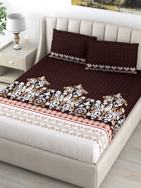 DREAM WEAVERZ Unisex Brown Ethnic Motifs 220 TC Cotton King Bedsheet with 2 Pillow Covers, Coffee brown
DREAM WEAVERZ Unisex Brown Ethnic Motifs 220 TC Cotton King Bedsheet with 2 Pillow Covers, Coffee brown