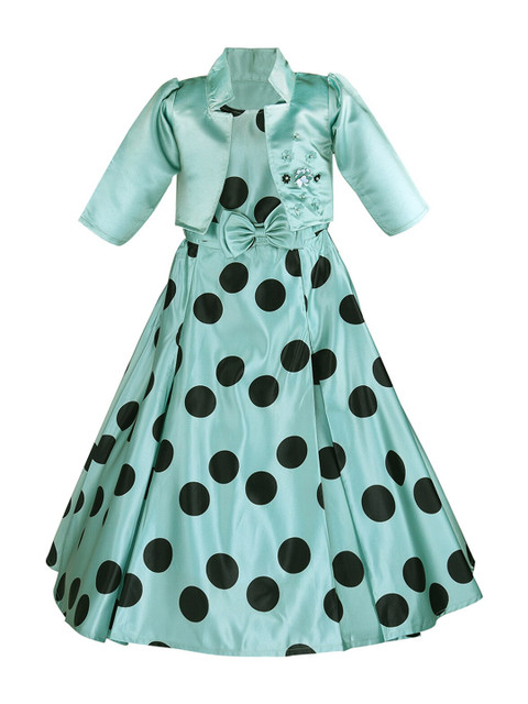 Wish Karo Girls Green Satin Maxi Dress with Jacket 
Wish Karo Girls Green Satin Maxi Dress with Jacket