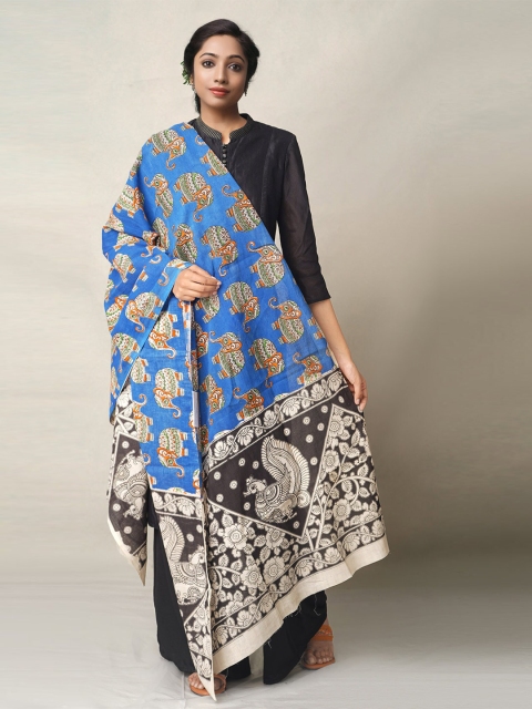 Unnati Silks women's Blue & Black Ethnic Motifs Printed Pure Cotton Kalamkari Dupatta
Unnati Silks women's Blue & Black Ethnic Motifs Printed Pure Cotton Kalamkari Dupatta