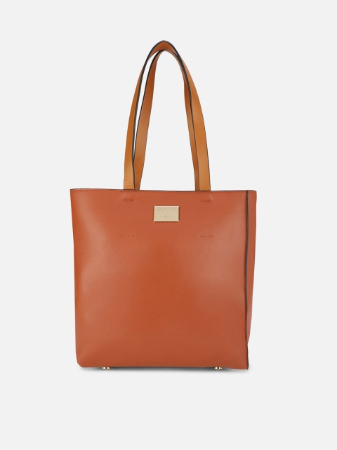 Van Heusen Woman Orange PU Oversized Shopper Shoulder Bag