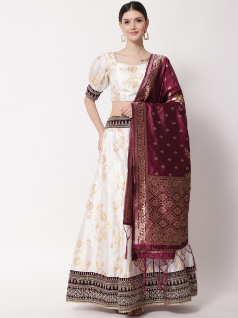 DIVASTRI White & Purple Ready to Wear Lehenga & Unstitched Blouse With Dupatta
DIVASTRI White & Purple Ready to Wear Lehenga & Unstitched Blouse With Dupatta