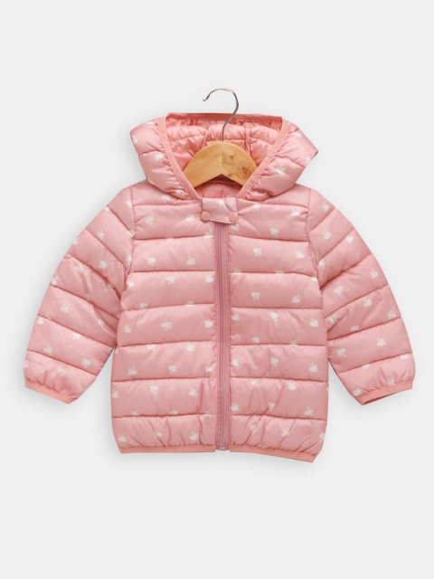 Hopscotch Girls Pink Crop Puffer Jacket