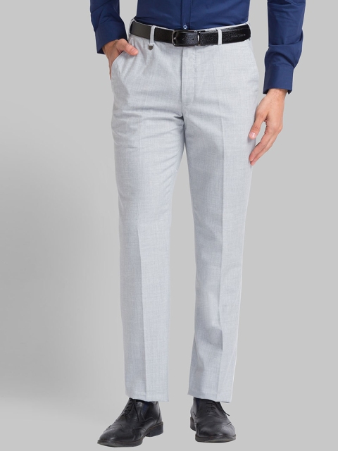 Park Avenue Men Grey Trousers