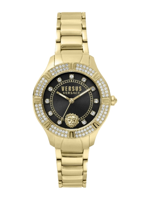 Versus Women Black Dial & Gold Toned Stainless Steel Straps Analogue Watch-VSP263221
Versus Women Black Dial & Gold Toned Stainless Steel Straps Analogue Watch-VSP263221