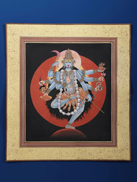 Exotic India Orange & Blue Goddess Mahakali Painting Wall Art
Exotic India Orange & Blue Goddess Mahakali Painting Wall Art