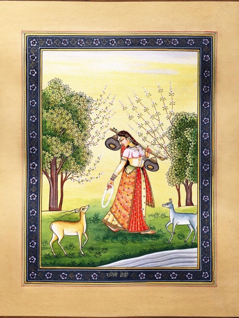 Exotic India Multicoloured Ragini Todi Wall Art, Multi