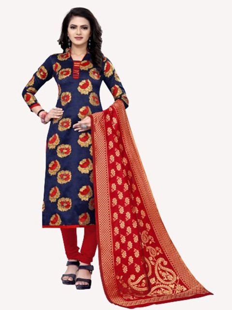 MORLY Blue & Gold-Toned Woven Design Dupion Silk Unstitched Dress Material
MORLY Blue & Gold-Toned Woven Design Dupion Silk Unstitched Dress Material