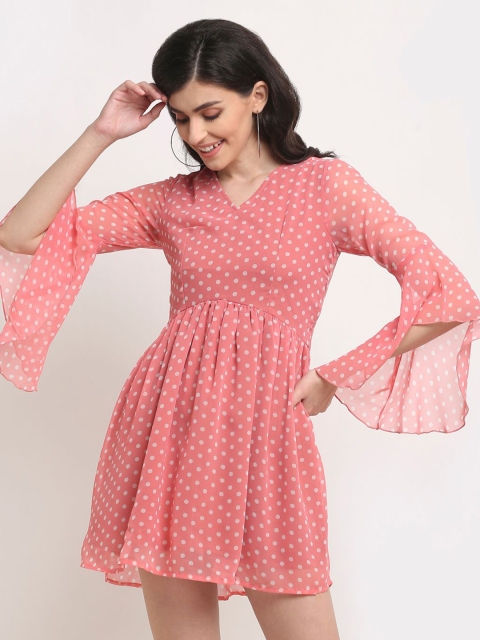 La Zoire Pink Georgette Dress