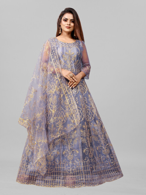 APNISHA Women Grey Ethnic Motifs Net Embroidered Semi-Stitched Maxi Dress With Dupatta
APNISHA Women Grey Ethnic Motifs Net Embroidered Semi-Stitched Maxi Dress With Dupatta