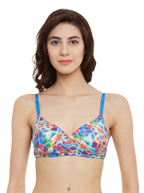 Clovia Multicoloured Printed Non-Wired Full-Coverage Lightly Padded T-shirt Bra BR0727P08, Multi
Clovia Multicoloured Printed Non-Wired Full-Coverage Lightly Padded T-shirt Bra BR0727P08, Multi