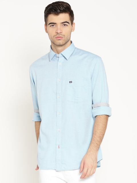 Arrow Sport Men Blue Solid Casual Shirt