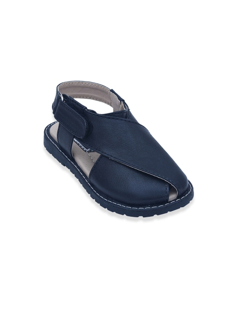 Buckled Up Boys Black Comfort Sandals