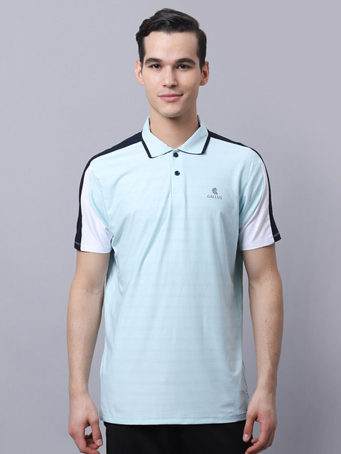 Gallus Men Green & White Colourblocked Polo Collar T-shirt 
Gallus Men Green & White Colourblocked Polo Collar T-shirt