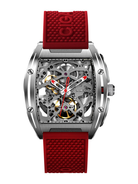 CIGA Design Men Silver-Toned Skeleton Dial & Red Leather Straps Analogue Motion Powered Watch Z031-SISI-W15RE-Silver
CIGA Design Men Silver-Toned Skeleton Dial & Red Leather Straps Analogue Motion Powered Watch Z031-SISI-W15RE-Silver