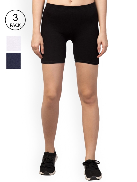 Apraa & Parma Women Set Of 3 White,Black & Navy Blue Slim Fit Cycling Cotton Sports Shorts
Apraa & Parma Women Set Of 3 White,Black & Navy Blue Slim Fit Cycling Cotton Sports Shorts