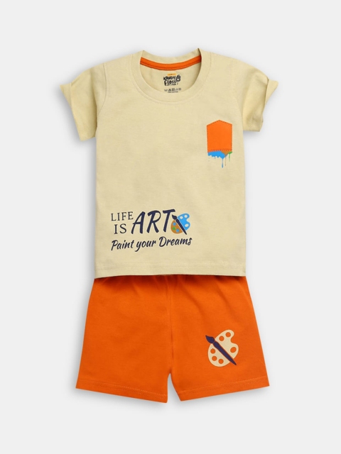 Hopscotch Boys Orange Clothing Set