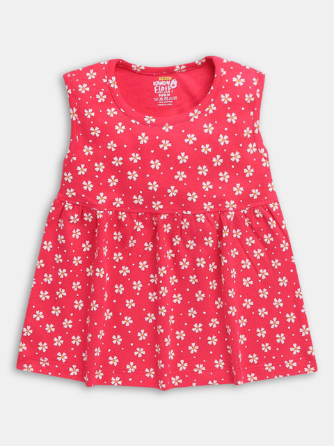 Hopscotch Pink Floral A-Line Cotton Dress 
Hopscotch Pink Floral A-Line Cotton Dress