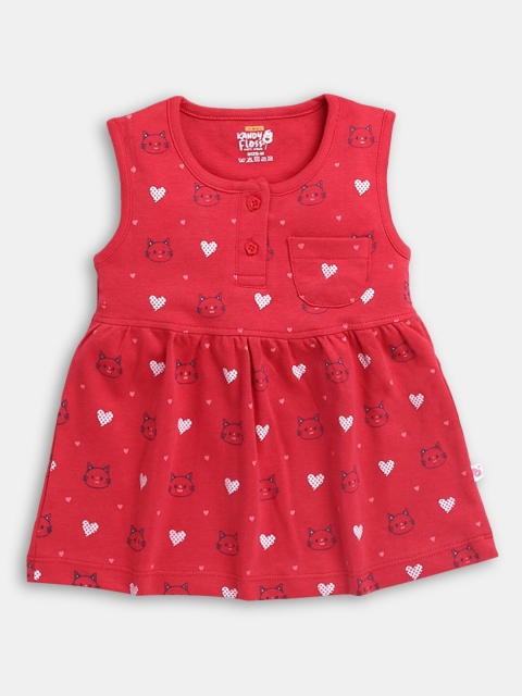 Hopscotch Red A-Line Dress