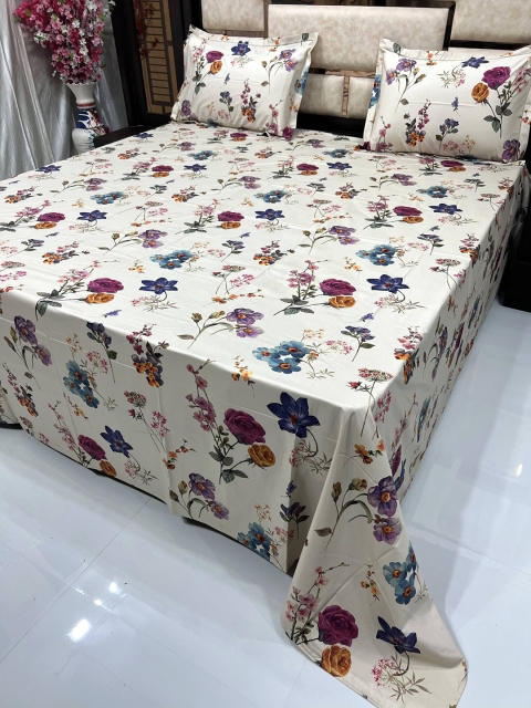 Pure Decor Unisex Multi King Size Pure Cotton Digital Print Bedsheet with 2 Pillow Covers, Off white
Pure Decor Unisex Multi King Size Pure Cotton Digital Print Bedsheet with 2 Pillow Covers, Off white