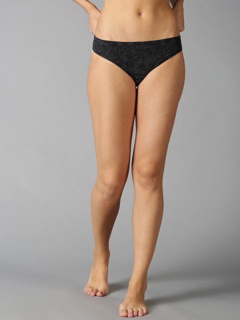UrGear Women Black Geometic Printed Cotton Basic Briefs