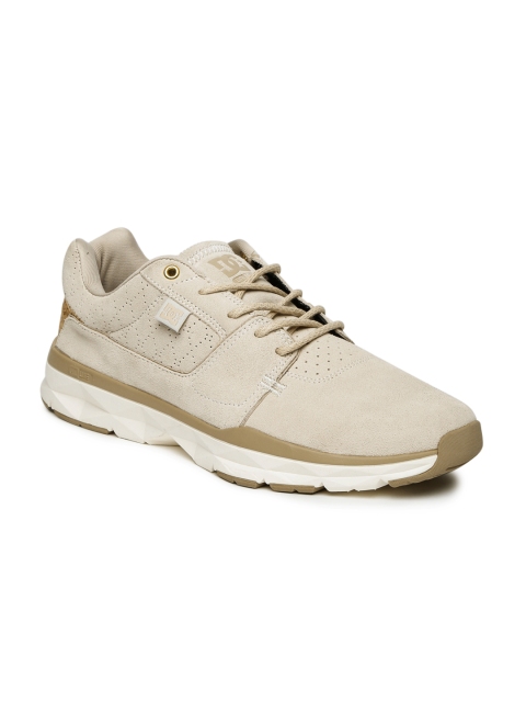 DC Men Beige Suede Skate Shoes