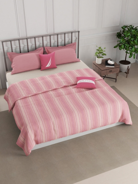 Nautica Unisex Multi Blankets Quilts and Dohars, Pink