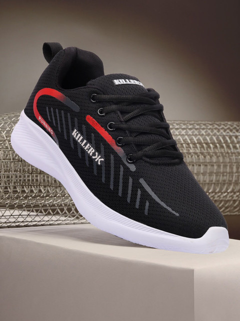 Killer Men Black Mesh Lace-Up Running Shoes 
Killer Men Black Mesh Lace-Up Running Shoes