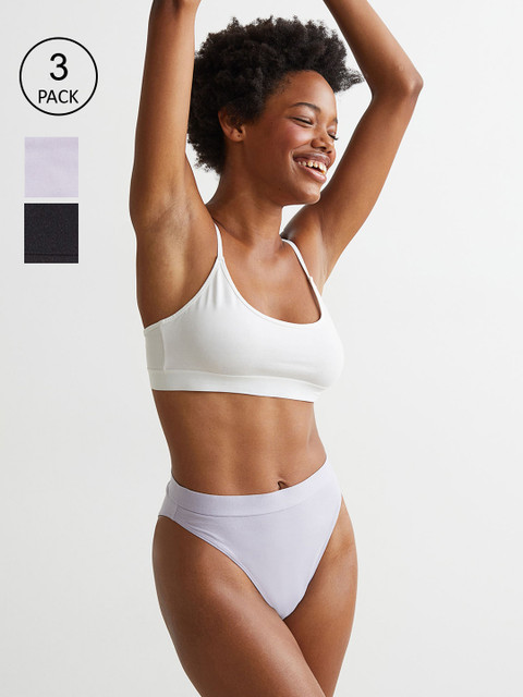 H&M Women 3-Pack Brazilian Briefs - 1041899009, Black
H&M Women 3-Pack Brazilian Briefs - 1041899009, Black