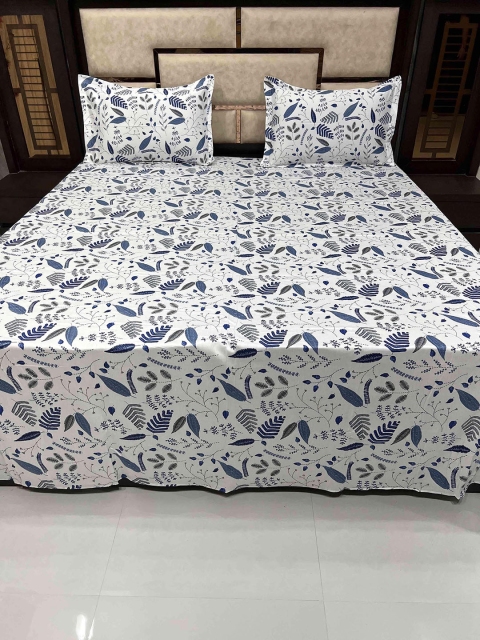 Pure Decor Off White & Blue Floral 400 TC King Pure Cotton Bedsheet with 2 Pillow Covers
Pure Decor Off White & Blue Floral 400 TC King Pure Cotton Bedsheet with 2 Pillow Covers