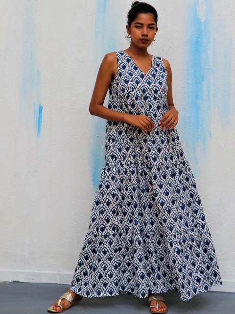 Chidiyaa White Floral Maxi Dress