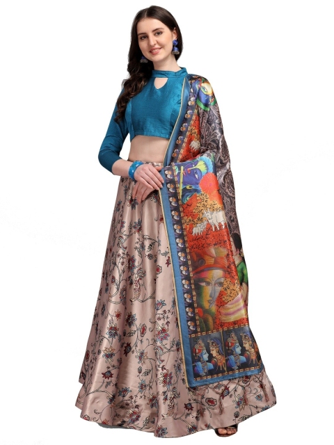 LOOKFIELD Blue & Beige Printed Semi-Stitched Lehenga & Unstitched Blouse With Dupatta
LOOKFIELD Blue & Beige Printed Semi-Stitched Lehenga & Unstitched Blouse With Dupatta