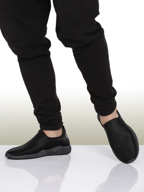 ether Men Black Slip-On Sneakers