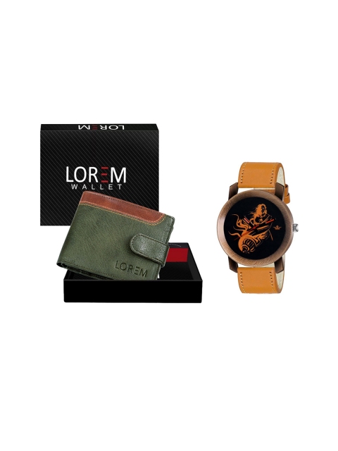 FERRIZZO Men Black & Green Solid Accessory Gift Set
