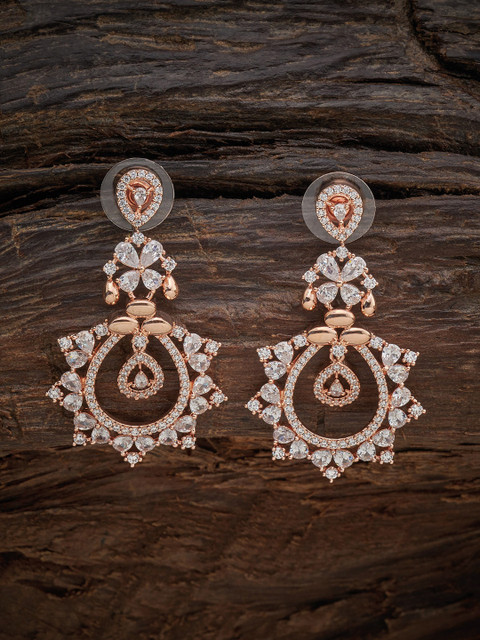 Kushal's Fashion Jewellery White & Rose Gold Cubic Zirconia Studded Drop Earrings
Kushal's Fashion Jewellery White & Rose Gold Cubic Zirconia Studded Drop Earrings