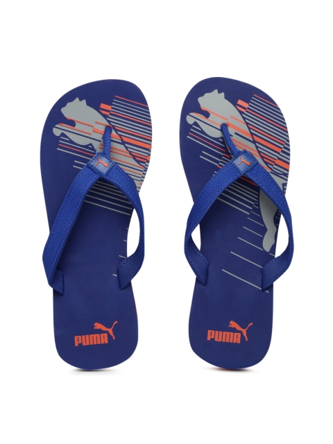 Puma Unisex Blue & Grey Shore IDP Printed Flip-Flops