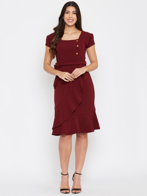 Anaghakart Women Maroon Dress