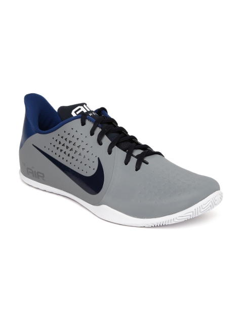 Nike Men Grey AIR BEHOLD LOW Basketball Shoes