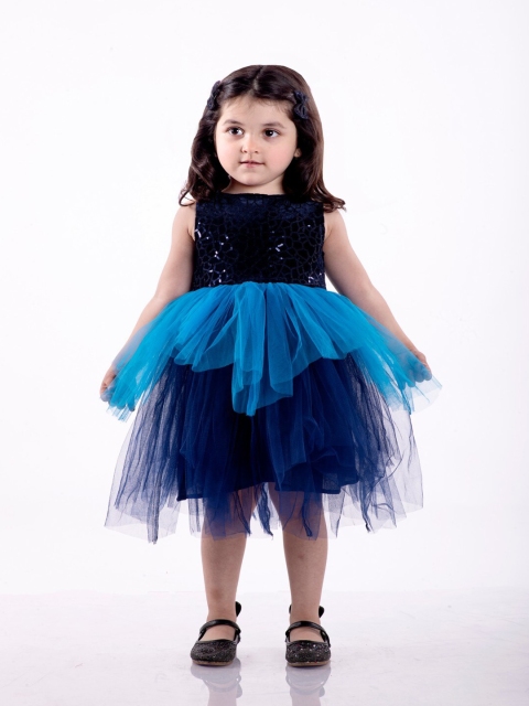 Jelly Jones Blue Embellished Net Dress