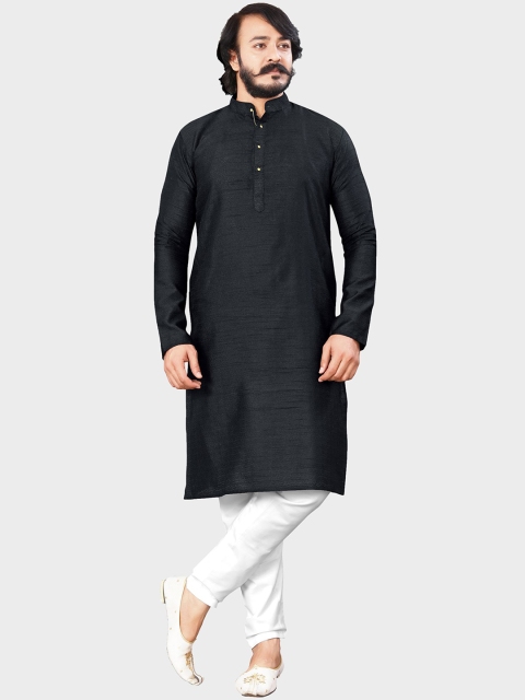 amzira Men Black Kurta with Pyjamas