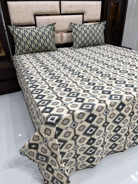 Pure Decor Olive Green & Beige Printed Cotton 400 TC King Bedsheet with 2 Pillow Covers
Pure Decor Olive Green & Beige Printed Cotton 400 TC King Bedsheet with 2 Pillow Covers