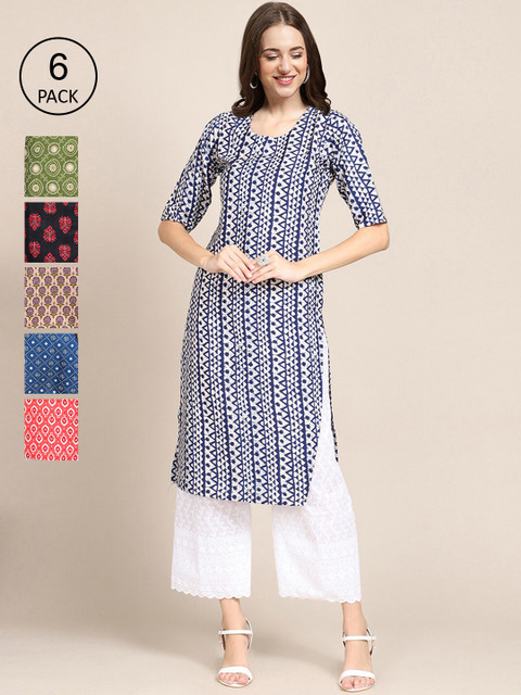 KALINI Women Multicoloured Quirky Embroidered Mirror Work Summer Sheers Crepe Kurta, Multi
KALINI Women Multicoloured Quirky Embroidered Mirror Work Summer Sheers Crepe Kurta, Multi